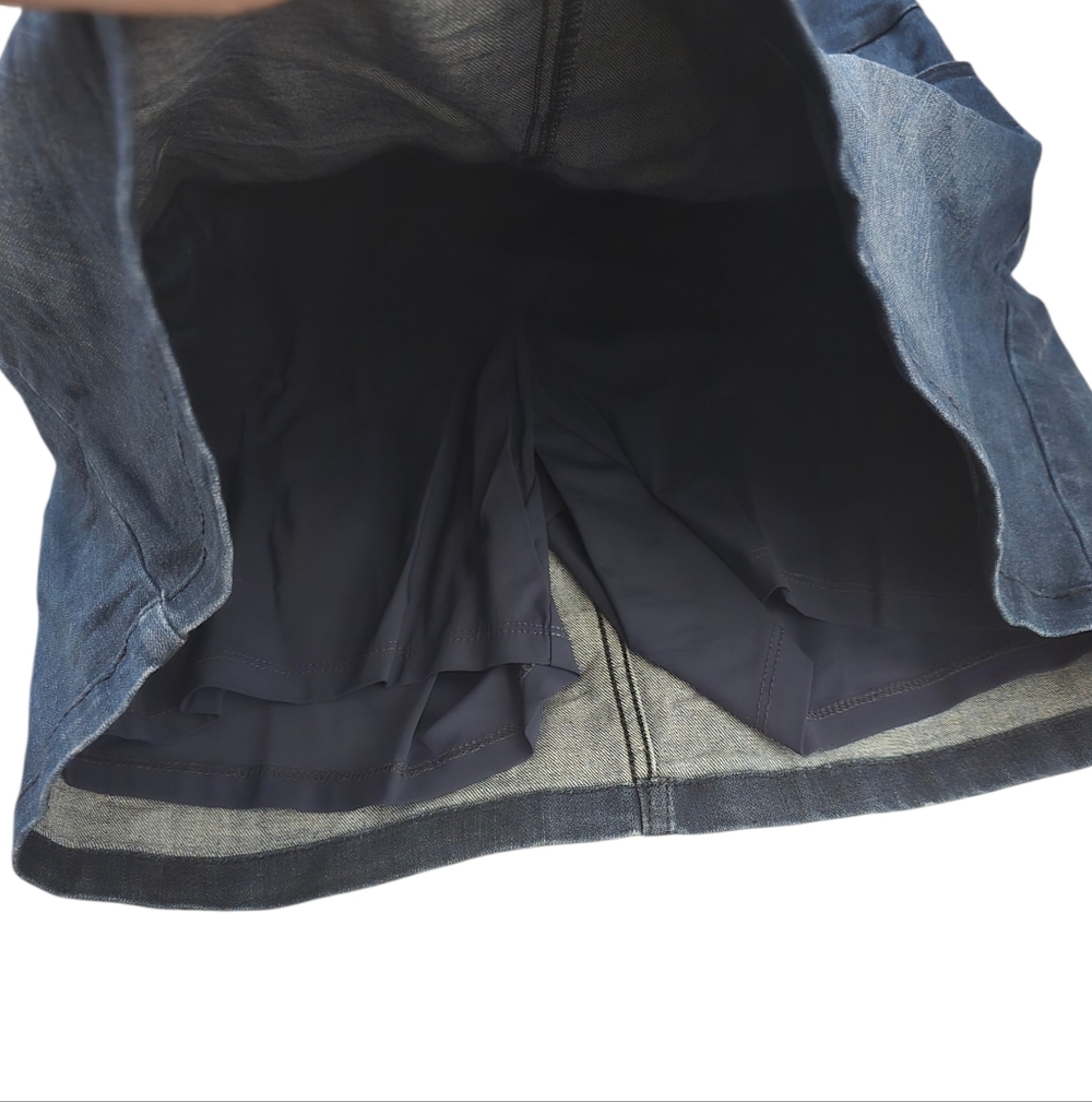 Denim Blue Women’s Denim Skort Lg - Picture 4 of 12